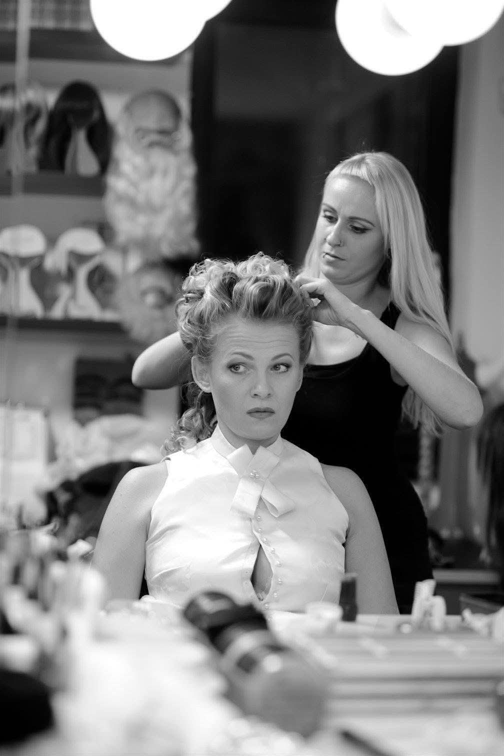 Backstage · Hair & wigs